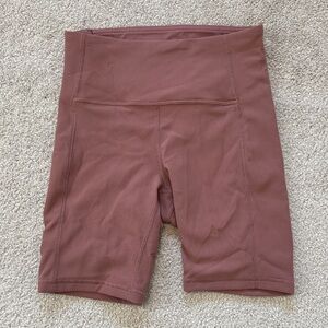 lululemon Ribbed High-Rise Contour Biker Shorts Spiced Chai 8" Sz6